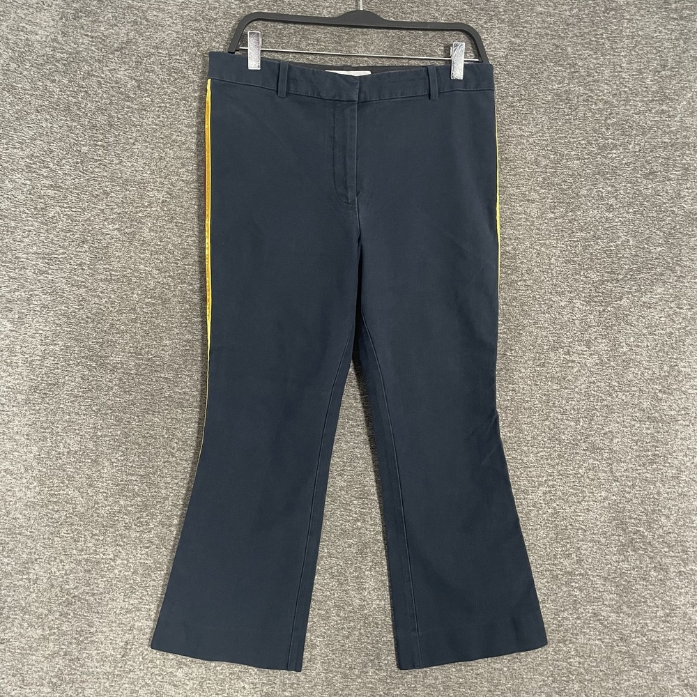 Derek Lam 10 Crosby Pants Womens 10 Blue Side Stripe Bootcut Twill Stretch